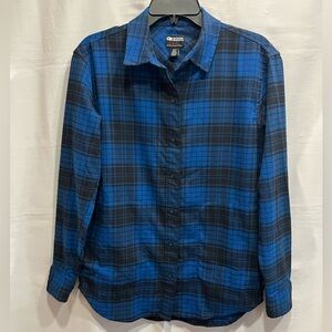 Outdoor Research Kulshan Flannel Button-Down Plaid Shirt Size Small